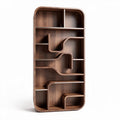Étagère murale en bois couleur noyer dimensions 140 x 60 x 25cm pour rangements divers